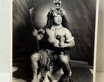 Prince Neff Maiava 1950s 8x10 Wrestling Photo Type 1 Samoan Pioneer Alexis Roque
