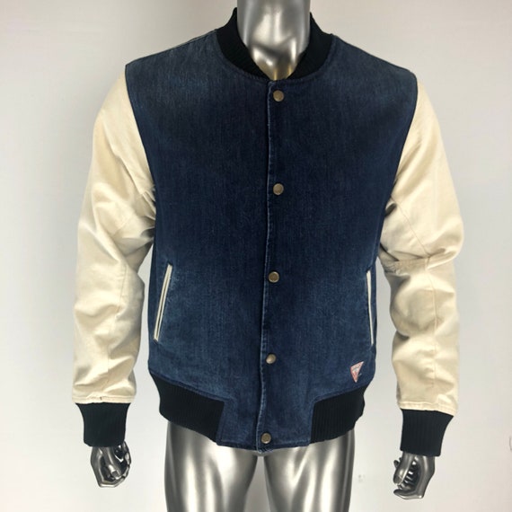 guess denim bomber jacket