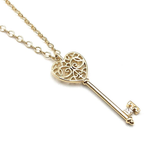 Long Key Necklace Etsy