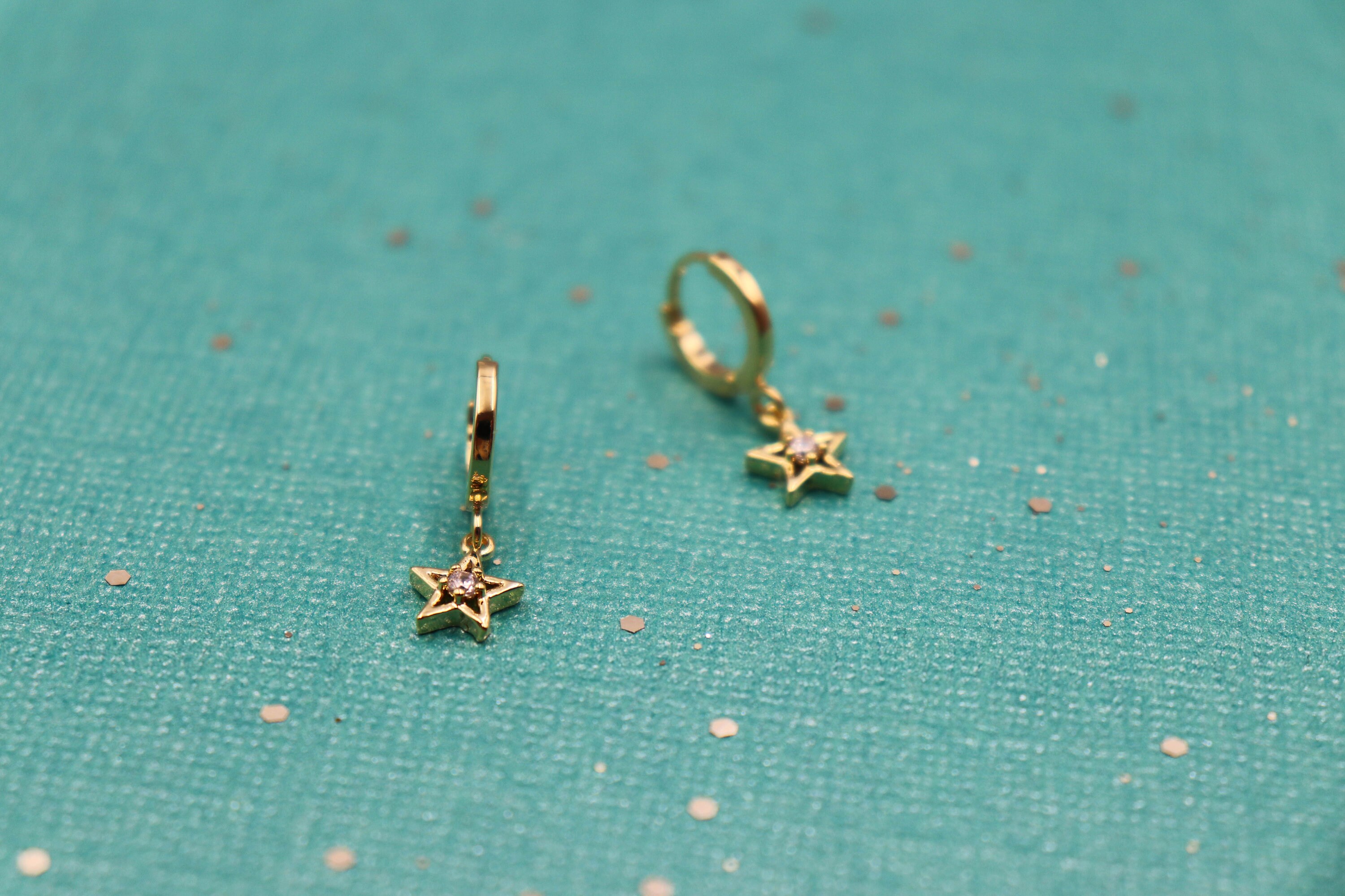 star-earrings-dangle-star-earrings-gold-christmas-earrings-hoop