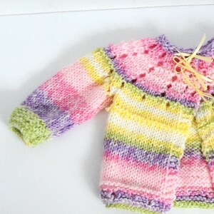 Watermelon Hand-Knit Baby Sweater