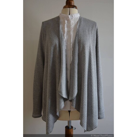 thin grey cardigan