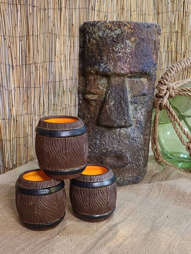 Rum Barrel Tiki Mug 16oz Etsy