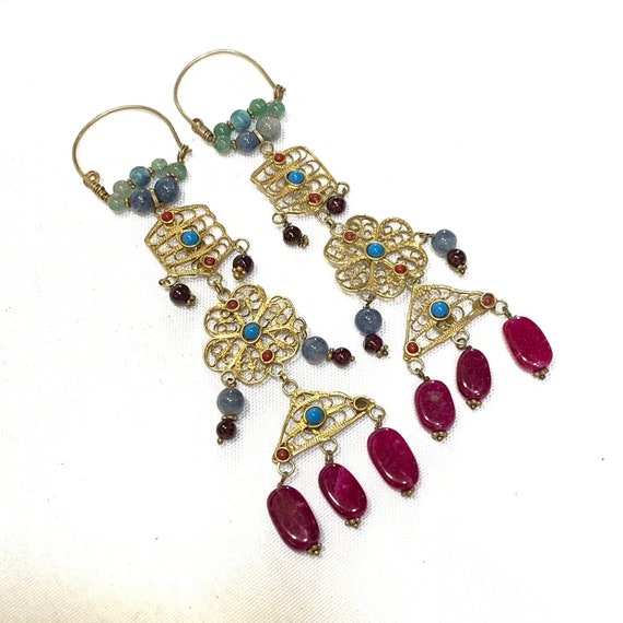 Afghan filigree earring