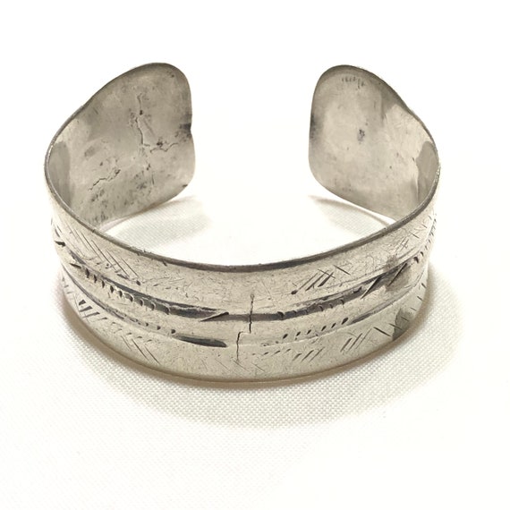 Old vintage silver Tunisian bangle. Jewelry brace… - image 2