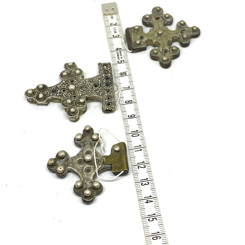 Moorish styles.African vintage Tuareg crosses Antique crosses Antique silver /& Ebony wood crosses