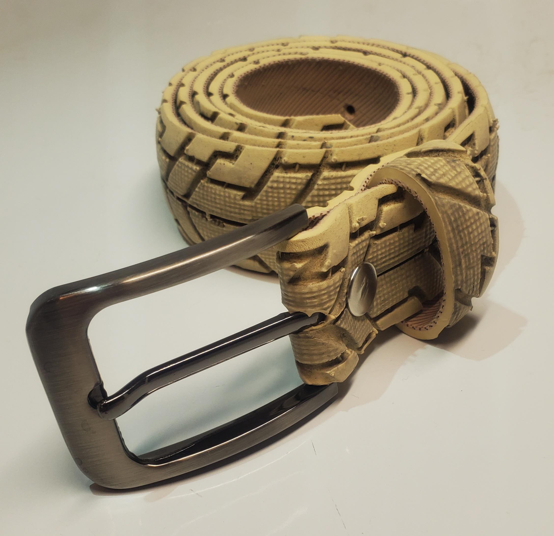 Seatbelt belt. Made from an old tire. Belt Made From Old Bicycle Tires, Vegan Upcycling, Handmade  main image 3