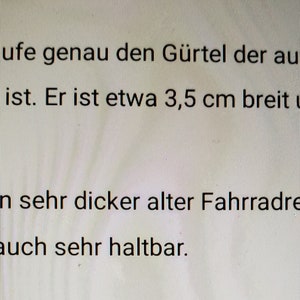 Vegan Gürtel aus alten Fahrradreifen. PUNK, Tierschutz, Handarbeit aus Deutschland haltbarer als Leder Bild 3