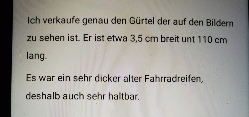 Vegan Gürtel aus alten Fahrradreifen. PUNK, Tierschutz, Handarbeit aus Deutschland haltbarer als Leder Bild 3