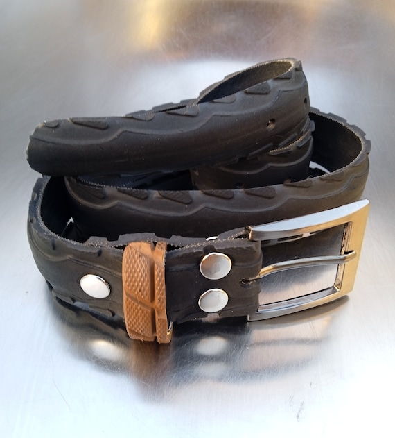 Belt Made From Old Bicycle Tires, Vegan Upcycling, Handmade  display picture 2