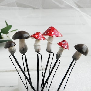Pilz Haarnadeln Florale Haarspange