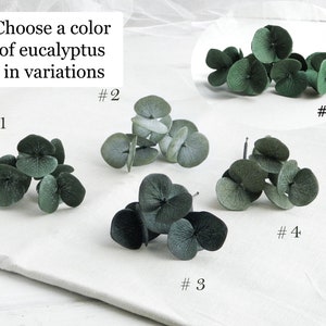 Eucalyptus hair pins Floral wedding hair piece Greenery bridal headpiece Green leaf hair pins Floral hair comb image 5