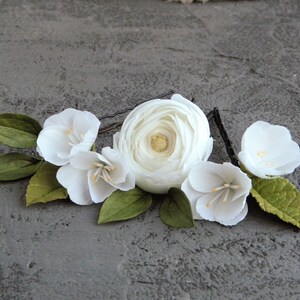 Alfileres de pelo de flores Pieza de pelo nupcial floral Pieza de cabeza de boda para novia