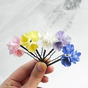 Wildflower wedding hair pins Flower bridal hair piece for bride Meadow floral headpiece bridesmaid