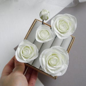 Ivory flower hair pins Bridal hair piece roses Floral wedding headpiece Bride hair piece
