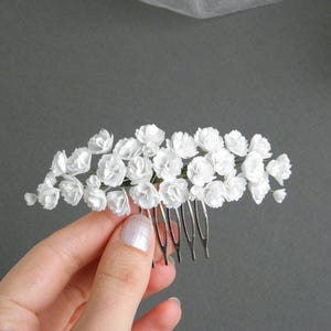 Gypsophila hair pins Babys breath hair pins Flower hair pins Bridal hair piece Small wedding headpiece for bride Large hair comb