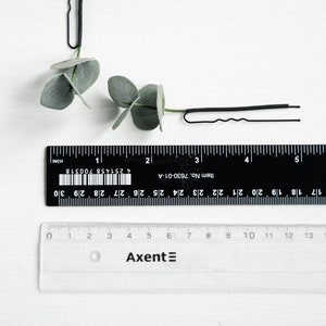 Eucalyptus hair pins Floral wedding hair piece Greenery bridal headpiece Green leaf hair pins Floral hair comb image 9