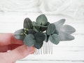 Bridal eucalyptus hair comb Floral Wedding Headpiece for bride Tropical Greenery comb bridesmaid