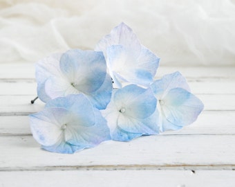 Blue hair piece for weddings Flower hair pins Hydrangea hair piece