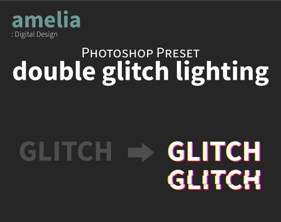 Photoshop Preset Action Double Duotone Glitch Lighting Etsy