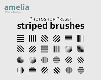 Striped Brush Preset for Photoshop