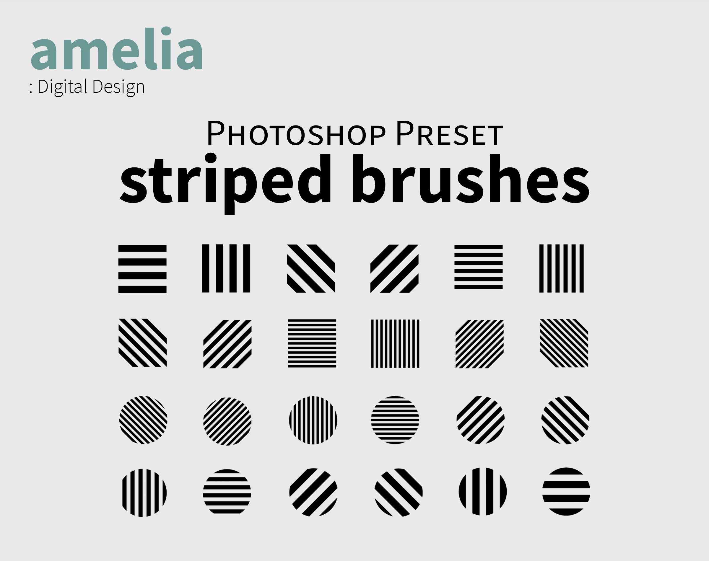 Striped Brush Preset for Etsy Hong Kong