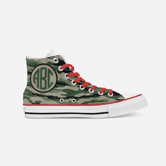green camo converse