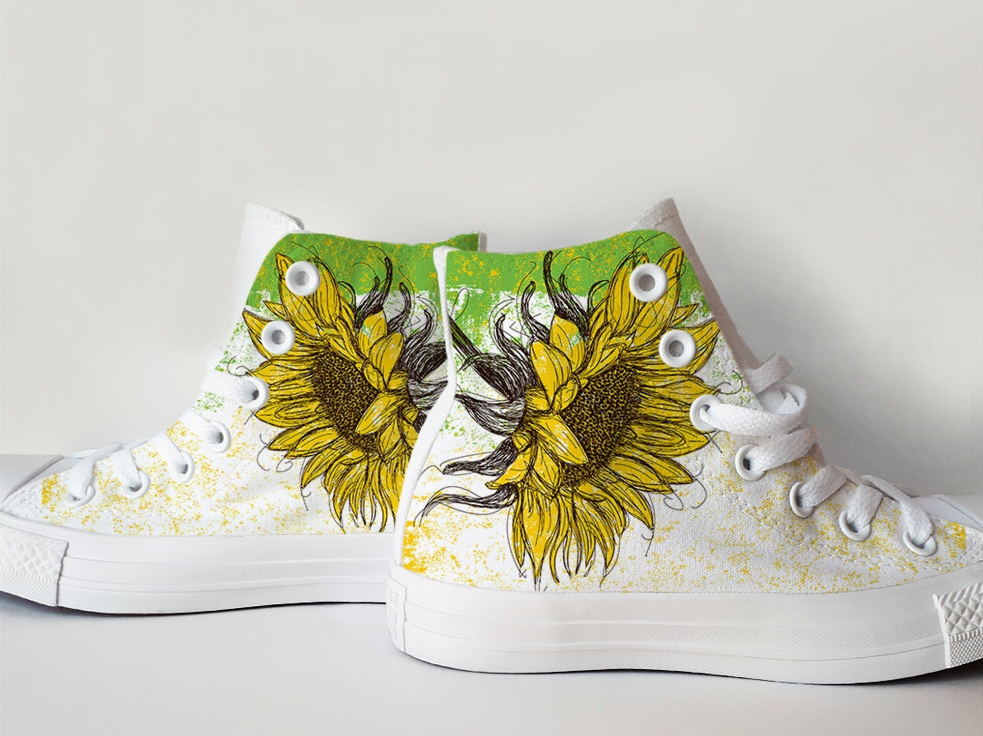 converse sunflower high tops