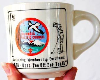 Vintage Beavers Scouts coffee cup