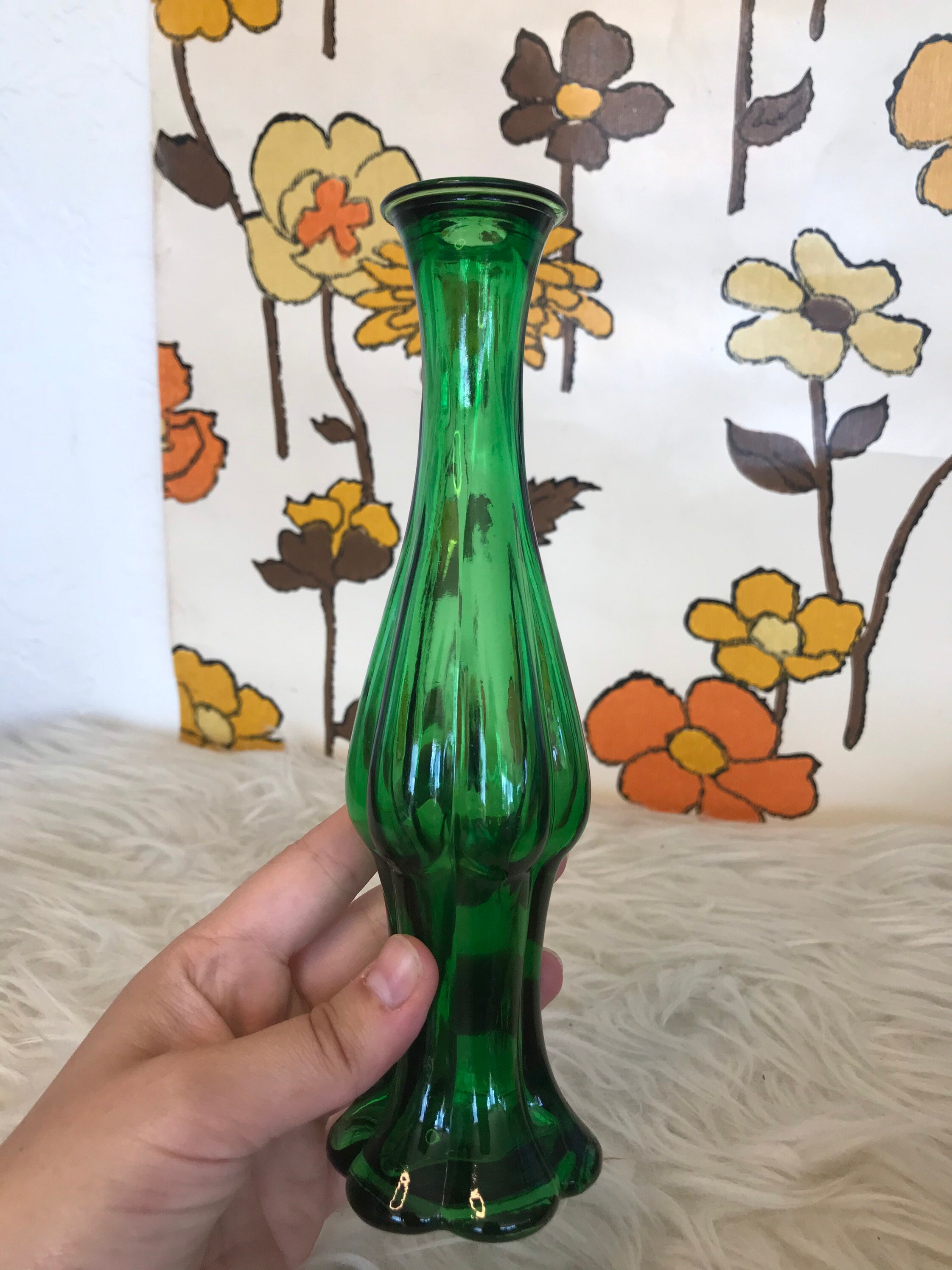 Vintage Glass Bud Vase Bundle Avon Vase Emerald Bud Vase Etsy