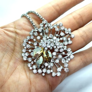 Crystal Necklace, Crystal Pendant, Crystal  Jewelry, Large Crystal Necklace, Large Crystal Pendant, Large Crystal Jewelry, Silver Pendant