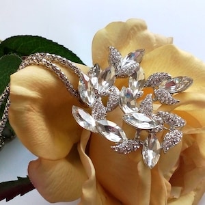 Crystal Necklace, Crystal Pendant, Crystal  Jewelry, Large Crystal Necklace, Large Crystal Pendant, Large Crystal Jewelry, Silver Pendant