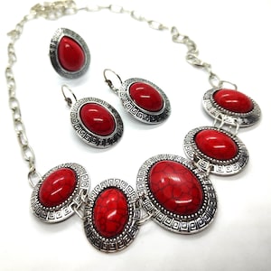 Red Coral Jewelry Set, Red Coral Jewelry, Red Coral Necklace, Red Coral Earrings, Coral Jewelry Set, Red Coral, Red Jewelry, Coral Jewelry
