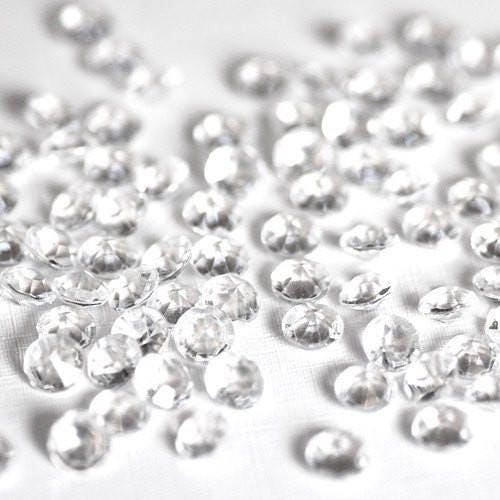 1000 Gold Confetti Wedding Table Diamond Scatter Gem 4.5mm Diamante Decoration 