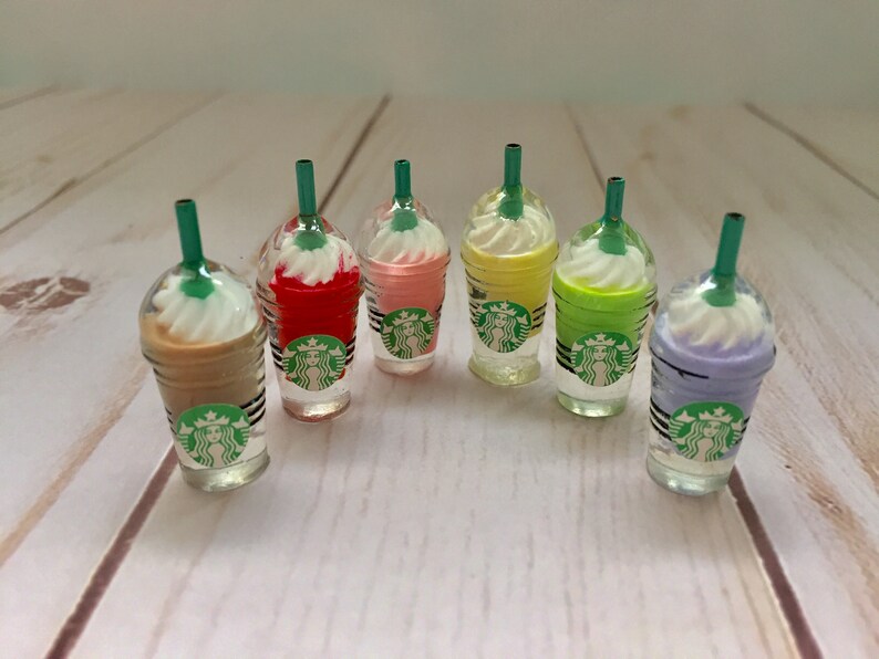 Starbucks Frappuccino Cup Slime Charms Cabochons Resin Mini Etsy