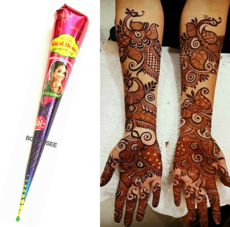 1 x Dark Brown Natural Henna Mehandi Tattoo Cones Indian Etsy