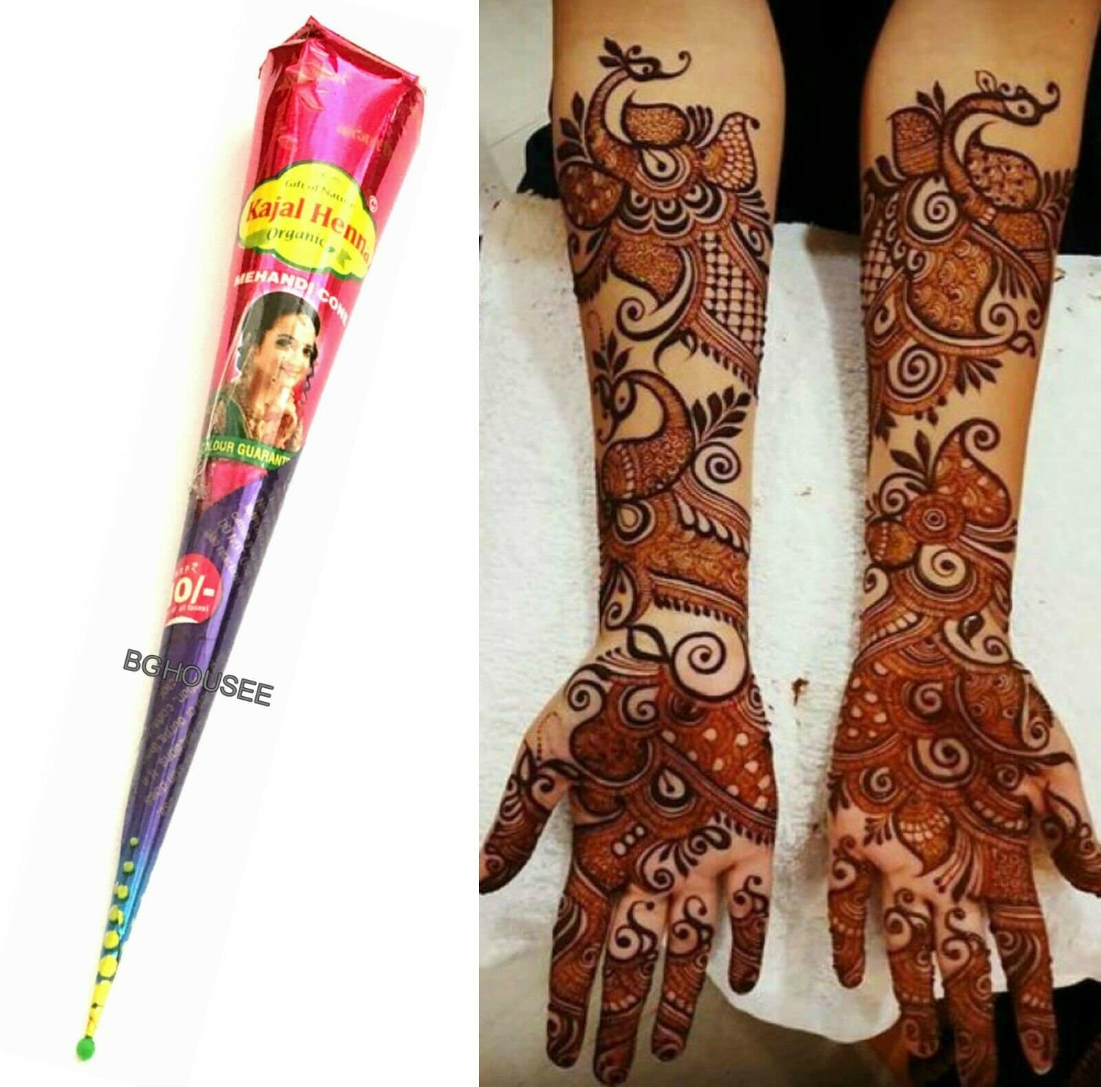 1 x Dark Brown Natural Henna Mehandi Tattoo Cones Indian Etsy