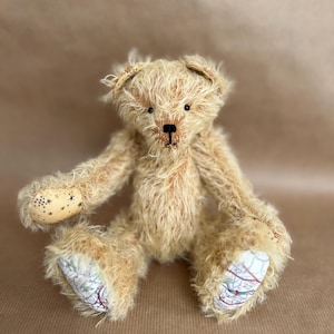 Ours en forme de carte personnalisée par BearTonBorough, ours en peluche personnalisé, ours d'artiste traditionnel fait main, idée cadeau de Noël bien pensée