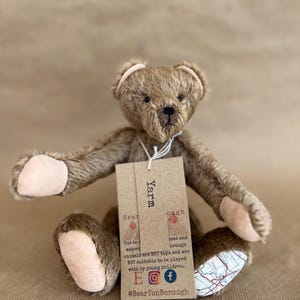 Ours à mémoire de forme Yarm par BearTonBorough, ours artiste OOAK fait main traditionnel, cadeau de mariage ou d'anniversaire