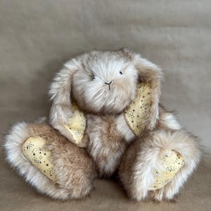 Fawn Handmade Bunny Rabbit by BearTonBorough, OOAK Traditional Handmade Artist Bear, Large Faux Fur Rabbit