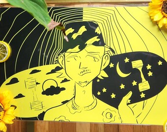Skater Boy Print l Day and Night l Bacon and Eggs