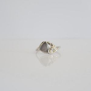 Silver seaglass ring