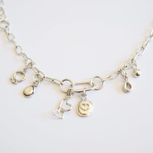 Silver charm necklace