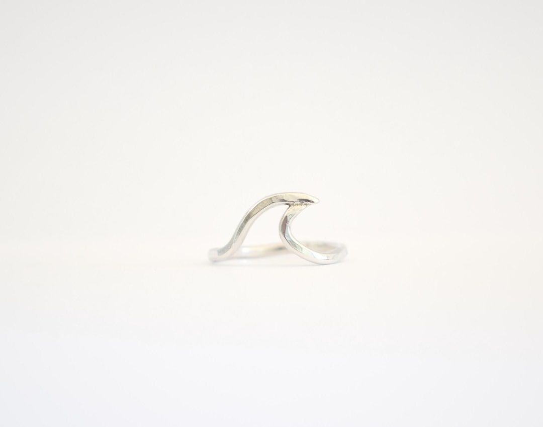 Silver Wave Ring - Etsy