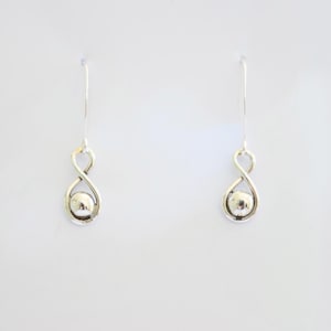 Silver ball earrings