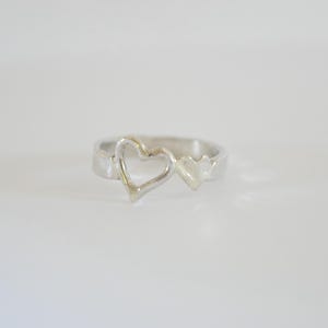 Silver heart ring