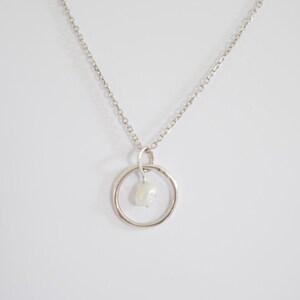 Silver pearl necklace