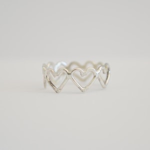 Silver heart ring