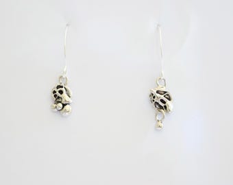 Silver dangle earrings