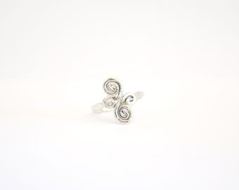 Silver spiral ring